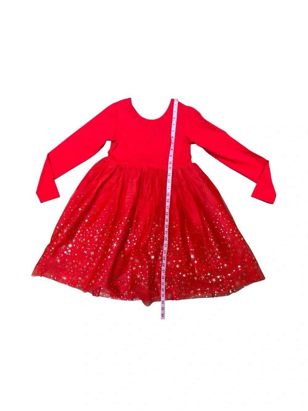 Hanna Andersson Red Gold Star Tulle Holiday Twirl Dress Girls 10 NWOT